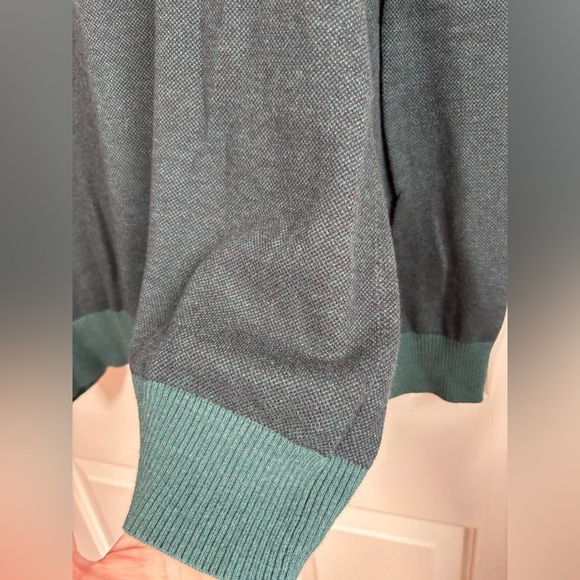 Fairlane Pullover Sweater Men's XXL Green Half Zip Cashmere Blend Knit Preppy - Picture 8 of 8